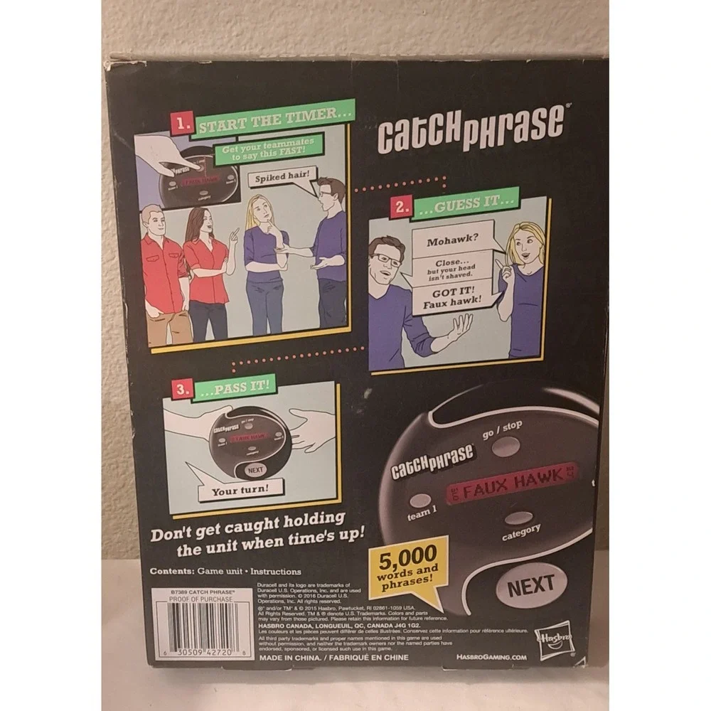 Hasbro Catch Phrase Electronic Handheld Game 5000 Words New Sealed